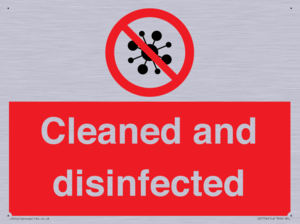 Cleaned and disinfected